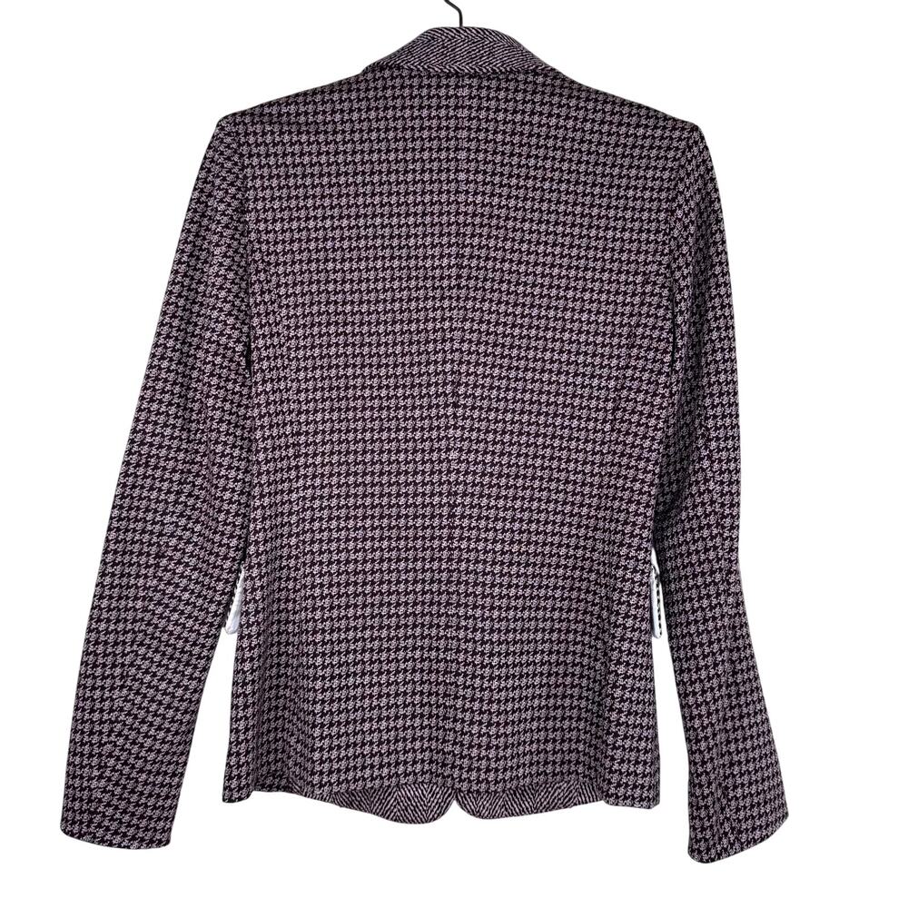 Marc Cain Houndstooth Herringbone Button Up Lace … - image 4